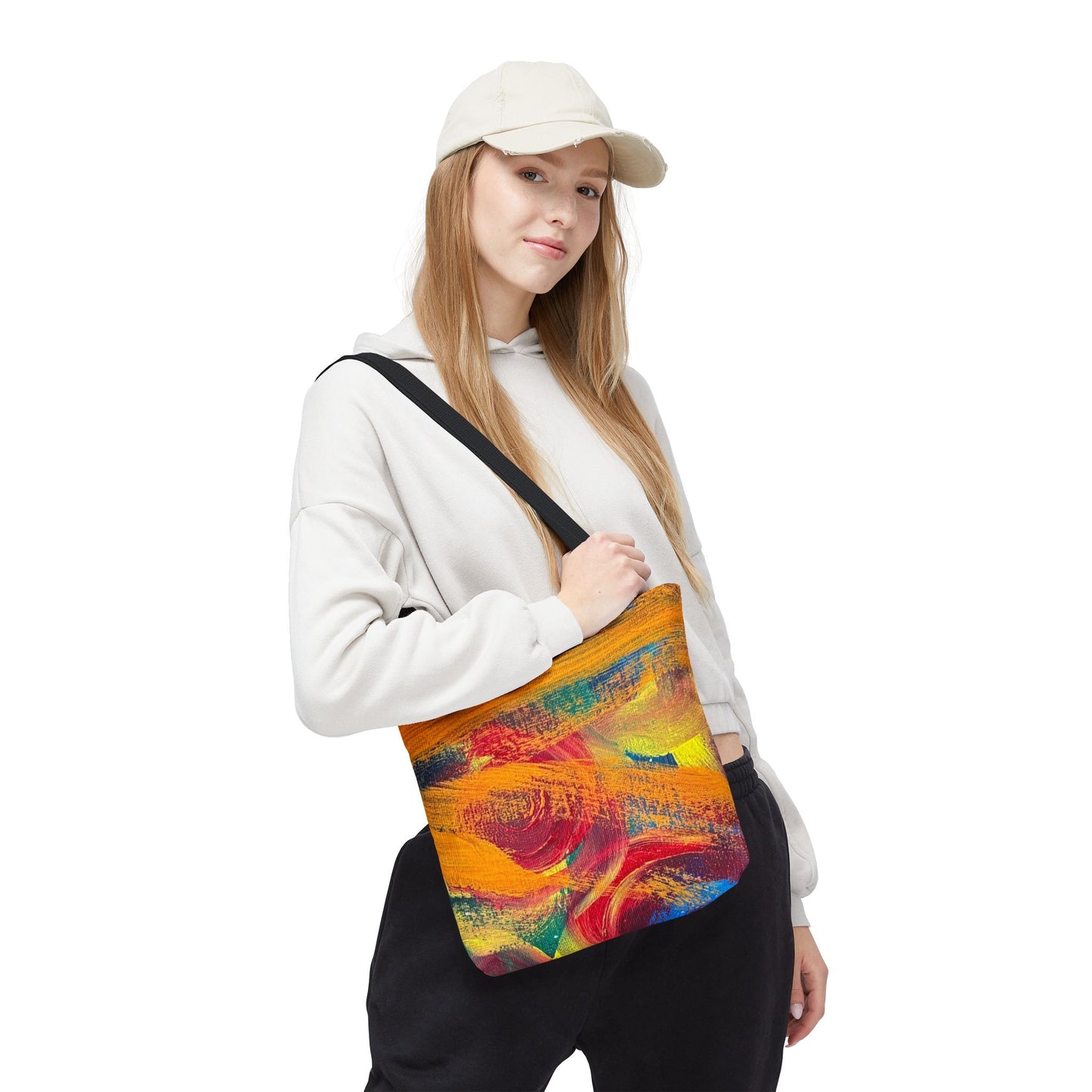 Power Art-Inspired Tote Bag - Bold Colors, Strength & Energy Design, Durable & Lightweight