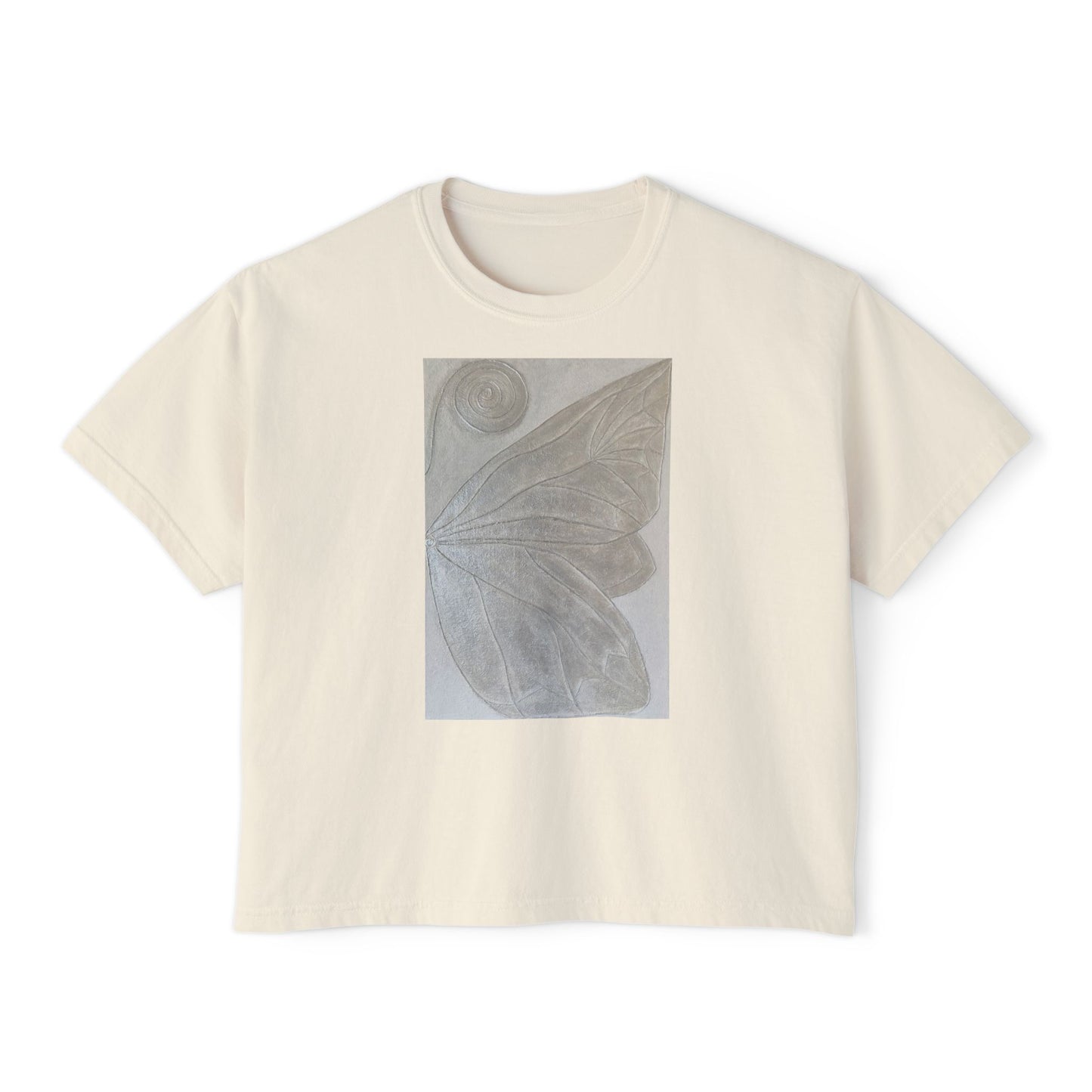 Art Inspired Eco-Chic Cotton Everyday Soulful Tee T-Shirt Printed With Original Custom Artwork "Butterfly Perfection"