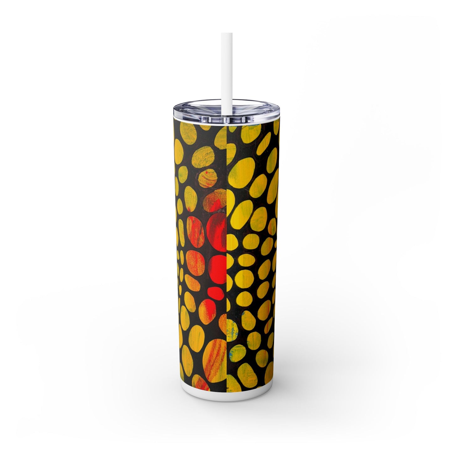 Vision Skinny Tumbler – Colorful Abstract 20oz with Straw