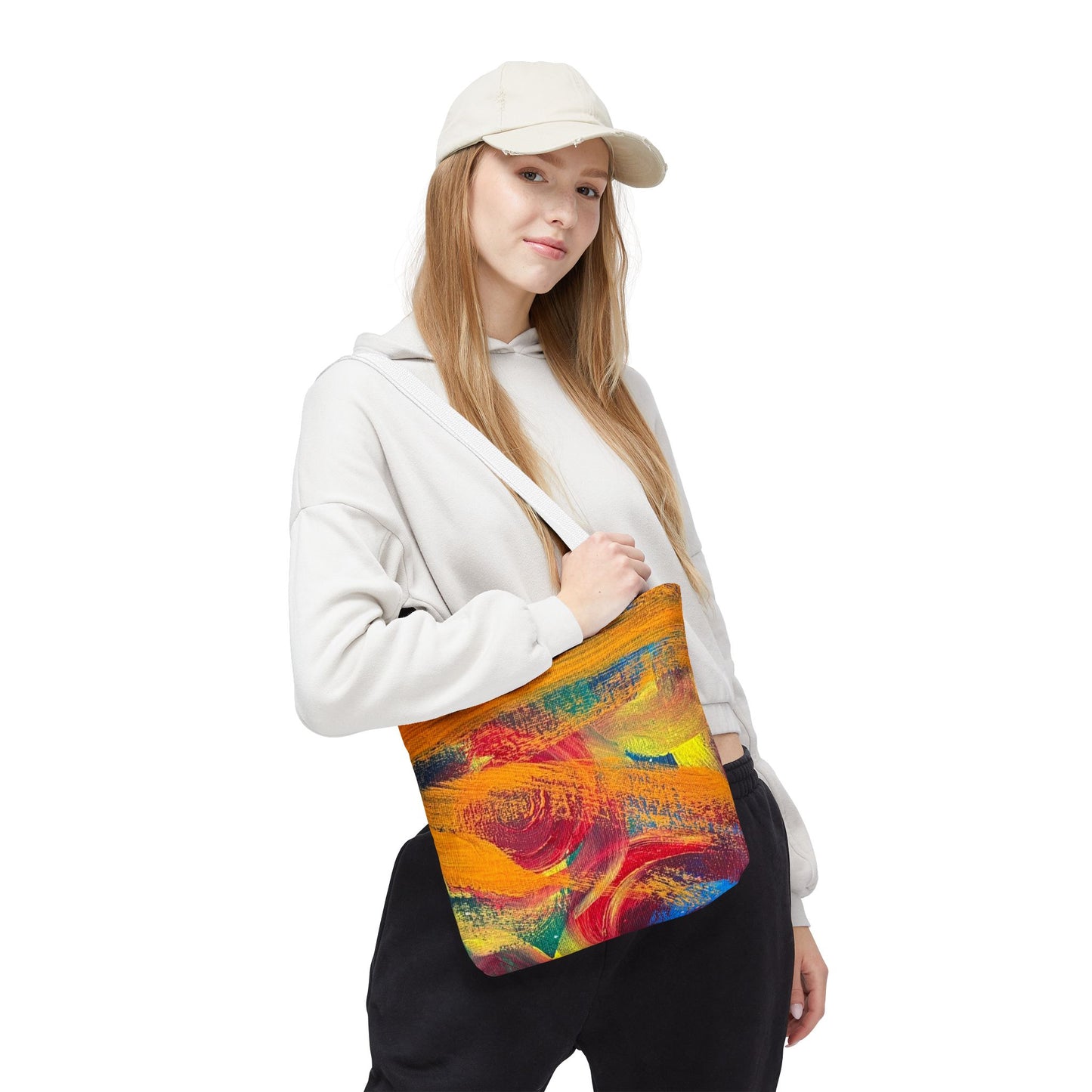 Power Art-Inspired Tote Bag - Bold Colors, Strength & Energy Design, Durable & Lightweight