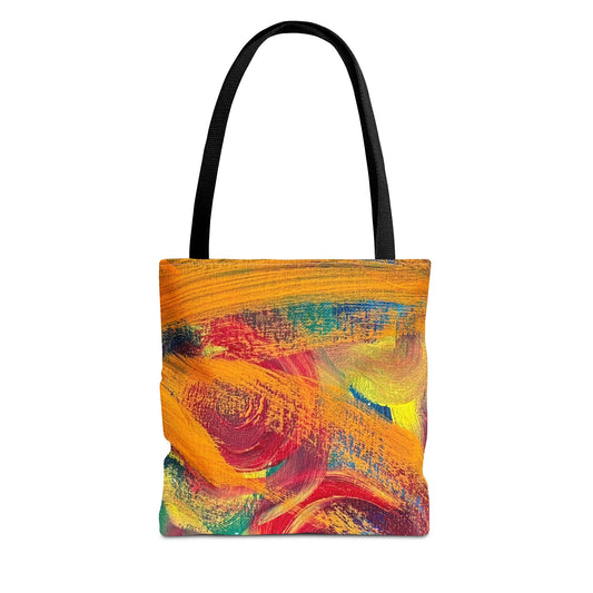 Power Art-Inspired Tote Bag - Bold Colors, Strength & Energy Design, Durable & Lightweight