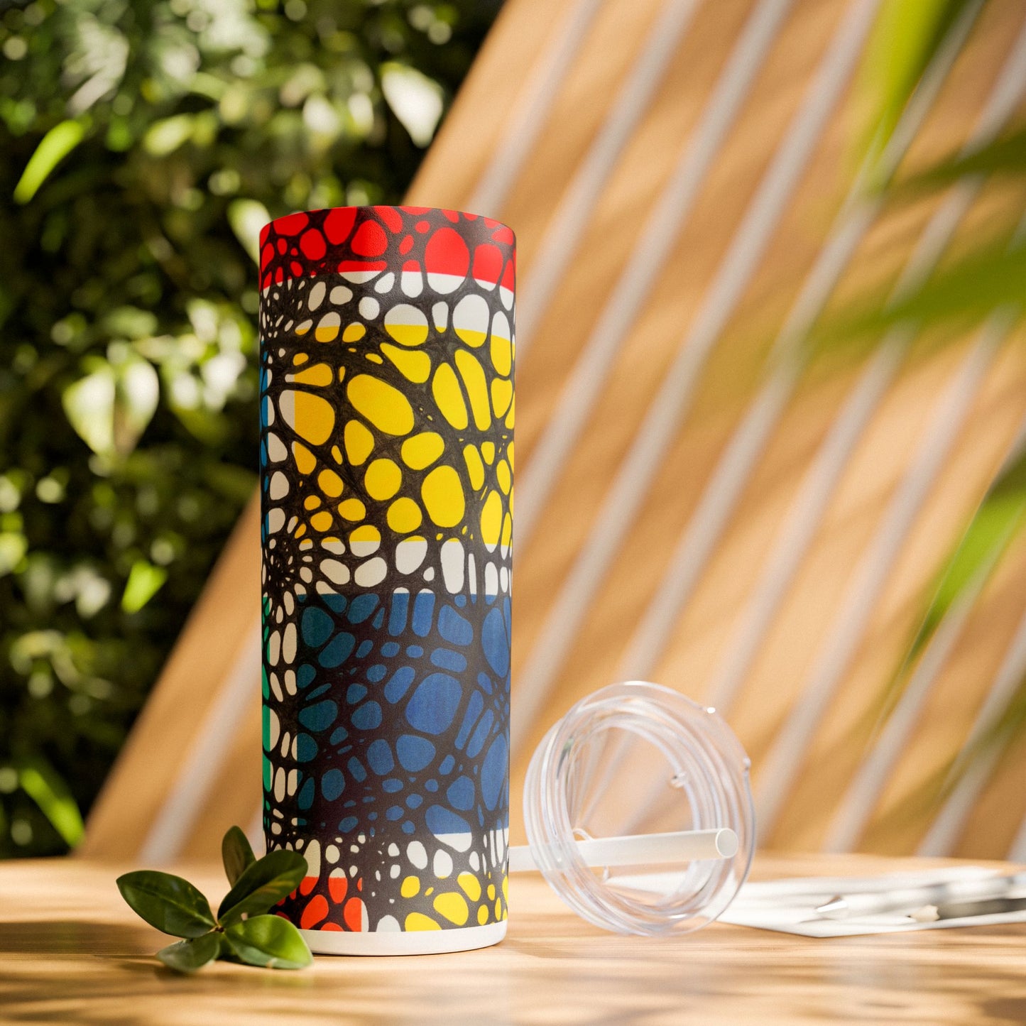 Gathering Skinny Tumbler – Abstract 20oz with Straw