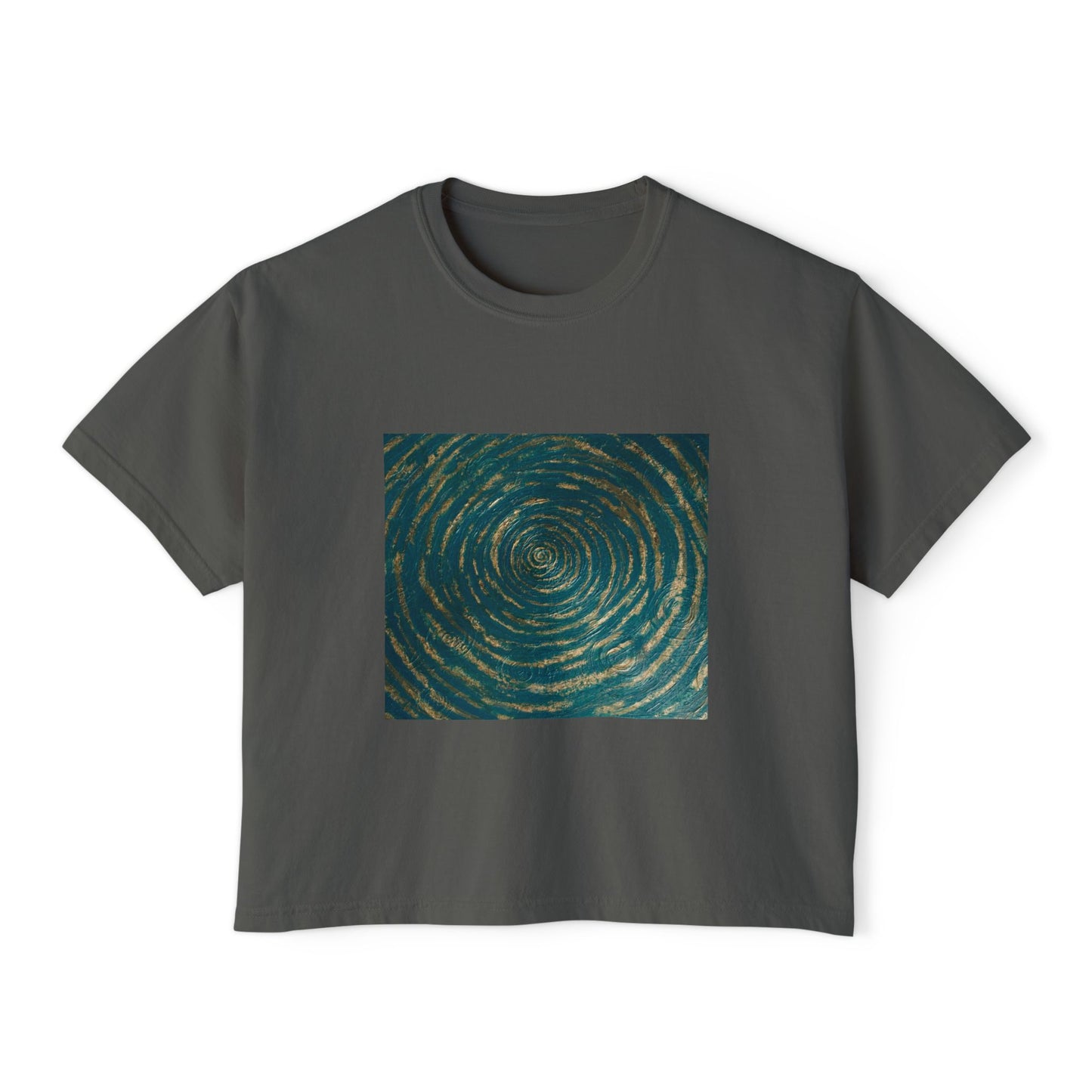 B. Art Inspired Eco-Chic Cotton Everyday Soulful Tee T-Shirt Printed With Original Custom Artwork "Emerald Perfection"