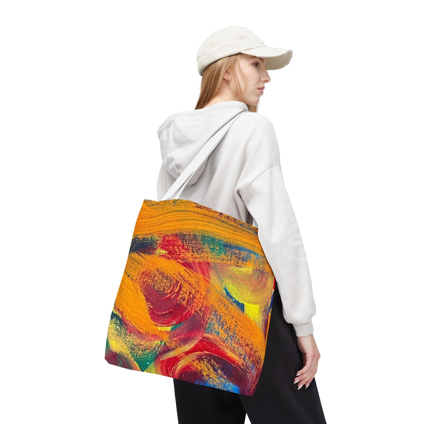 Power Art-Inspired Tote Bag - Bold Colors, Strength & Energy Design, Durable & Lightweight