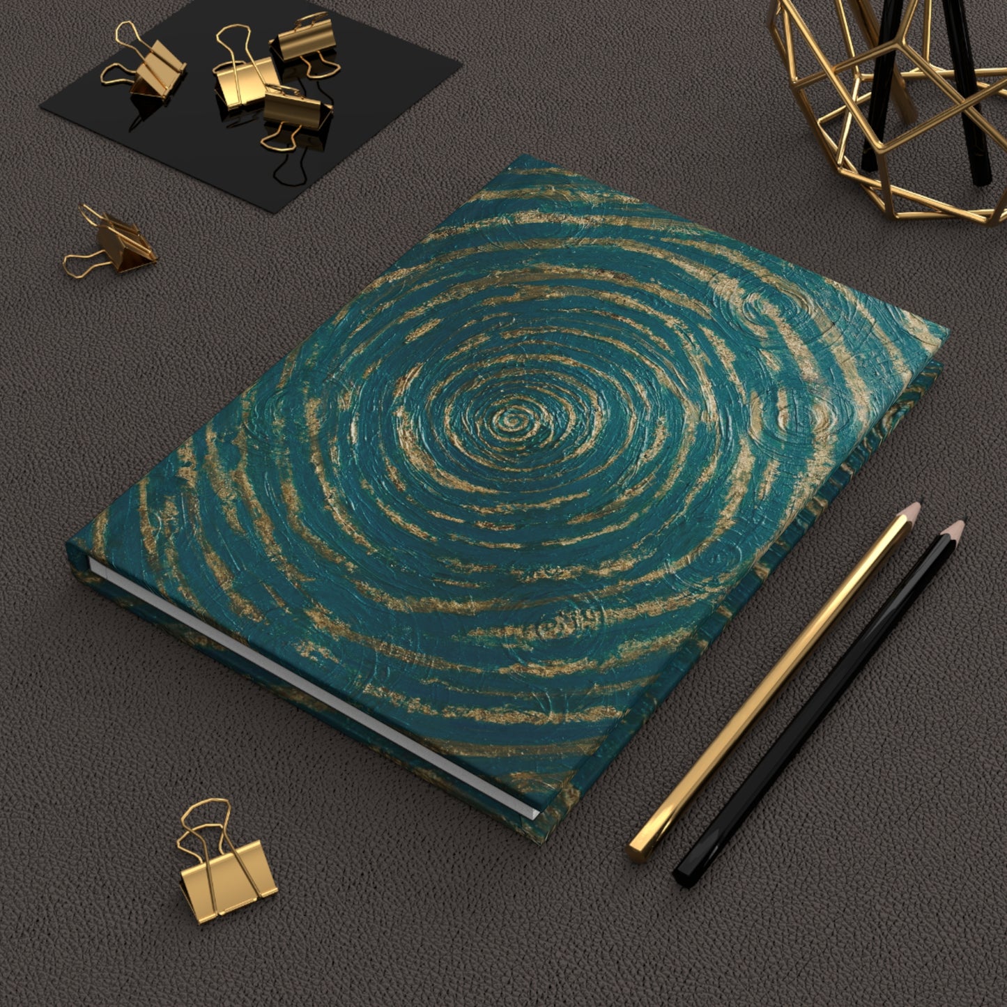 B. Art-Inspired Hardcover Journal for Creative Writing & Inspiration Printed With Original Custom Artwork "Emerald Perfection"