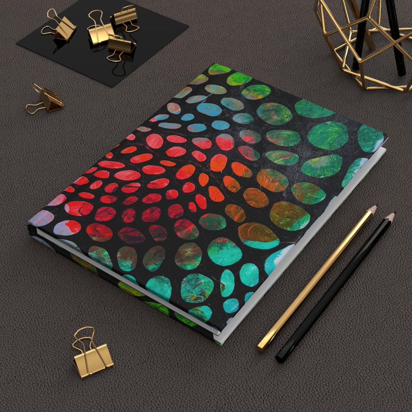 Beginnings Vibrant Abstract Hardcover Journal