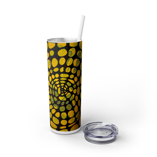 Vision Skinny Tumbler – Colorful Abstract 20oz with Straw