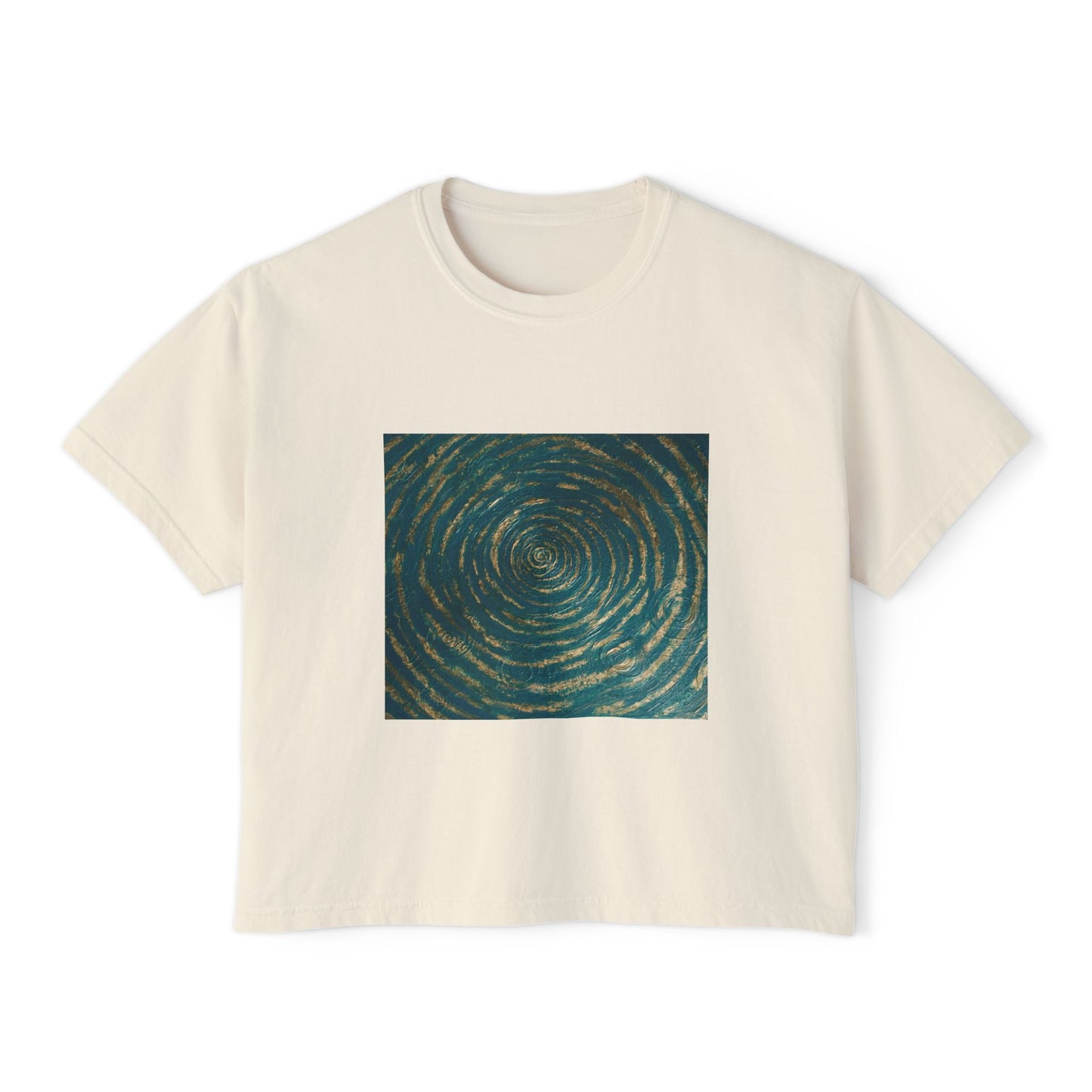 B. Art Inspired Eco-Chic Cotton Everyday Soulful Tee T-Shirt Printed With Original Custom Artwork "Emerald Perfection"