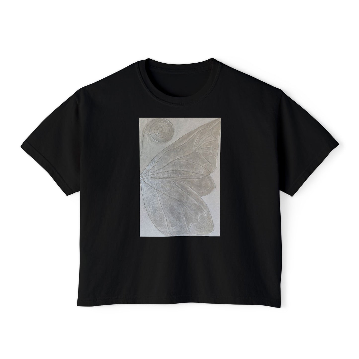 Art Inspired Eco-Chic Cotton Everyday Soulful Tee T-Shirt Printed With Original Custom Artwork "Butterfly Perfection"