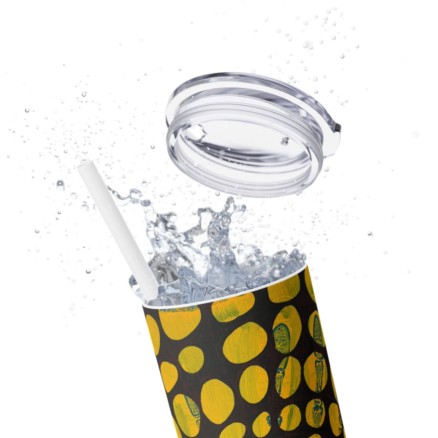 Vision Skinny Tumbler – Colorful Abstract 20oz with Straw