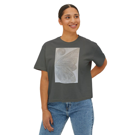 Art Inspired Eco-Chic Cotton Everyday Soulful Tee T-Shirt Printed With Original Custom Artwork "Butterfly Perfection"
