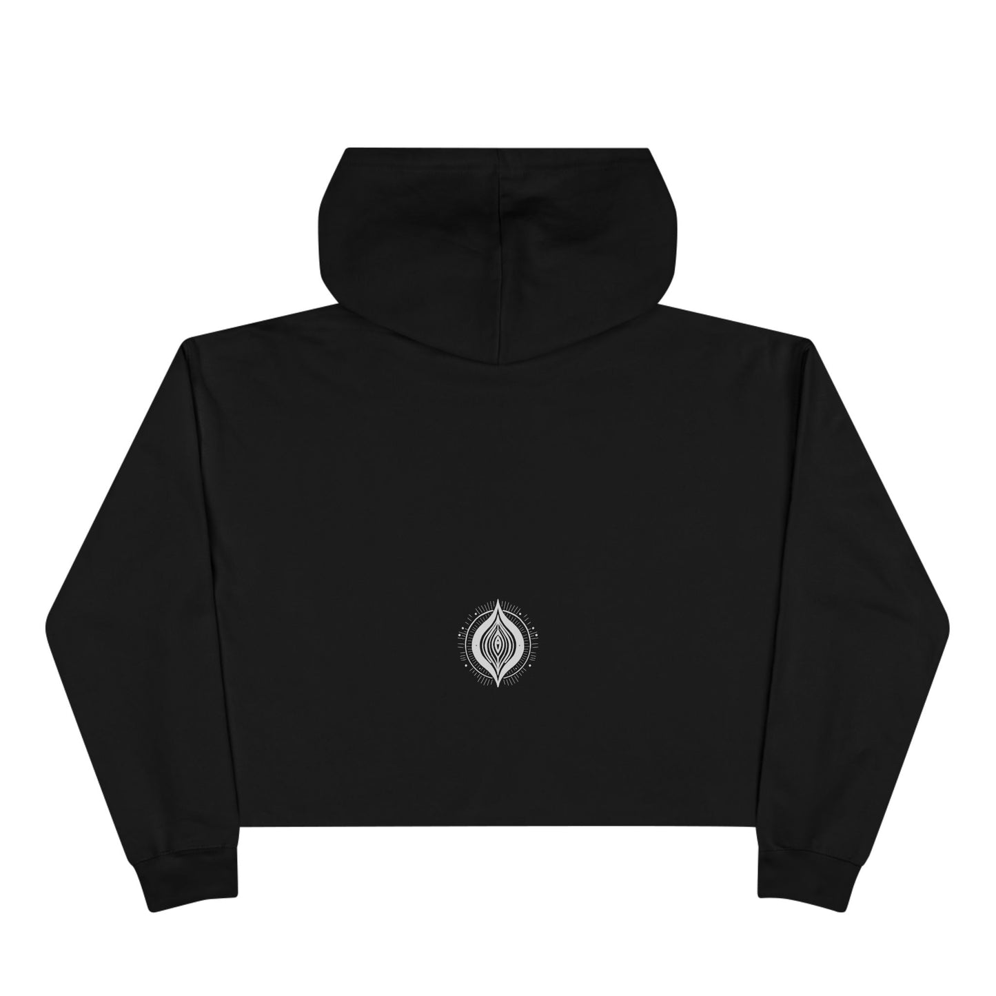 B. Art Inspired Designed Crop Hoodie - Meaningful Fashion for Casual Outings Printed With Original Custom Artwork "Emerald Perfection"