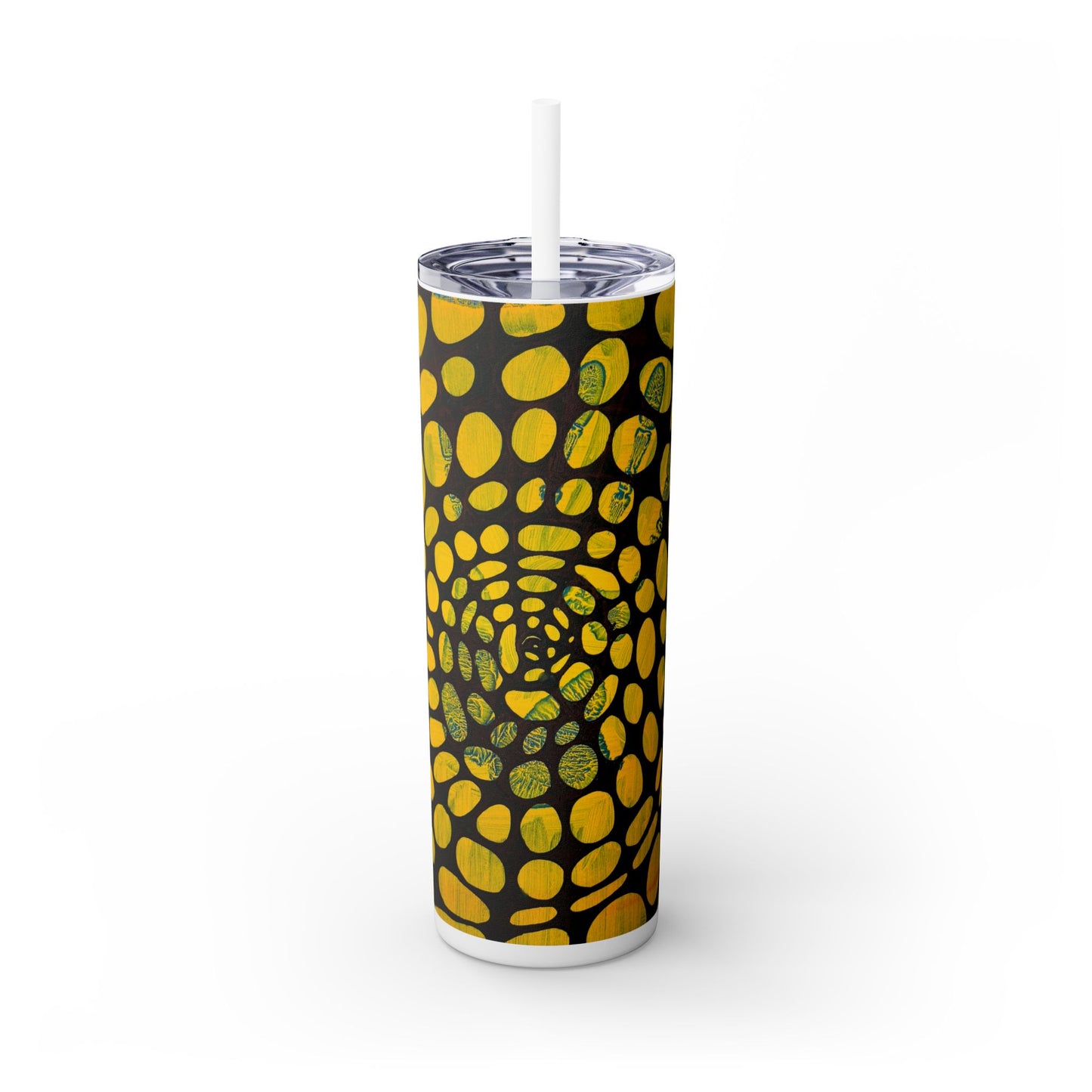 Vision Skinny Tumbler – Colorful Abstract 20oz with Straw